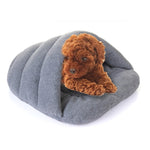 スリッパ型ポーラーフリース暖かく厚手のペット用犬猫ハウス サイズ: L, 58×68×32cm, サイズ: L