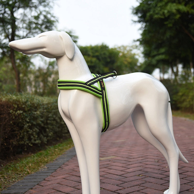 ペット犬用A7反射性ポリエステル胸ハーネスリードトラクション大犬用安全チェーンロープ首輪、サイズ: XS、2.0*42*50cm、サイズ: XS、2.0*42*50cm