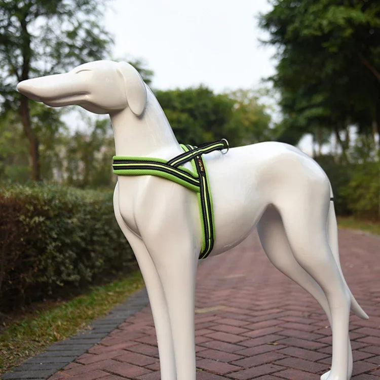 ペット犬用A7反射性ポリエステル胸ハーネスリードトラクション大犬用安全チェーンロープ首輪、サイズ: S、2.0*50*62cm、サイズ: S、2.0*50*62cm