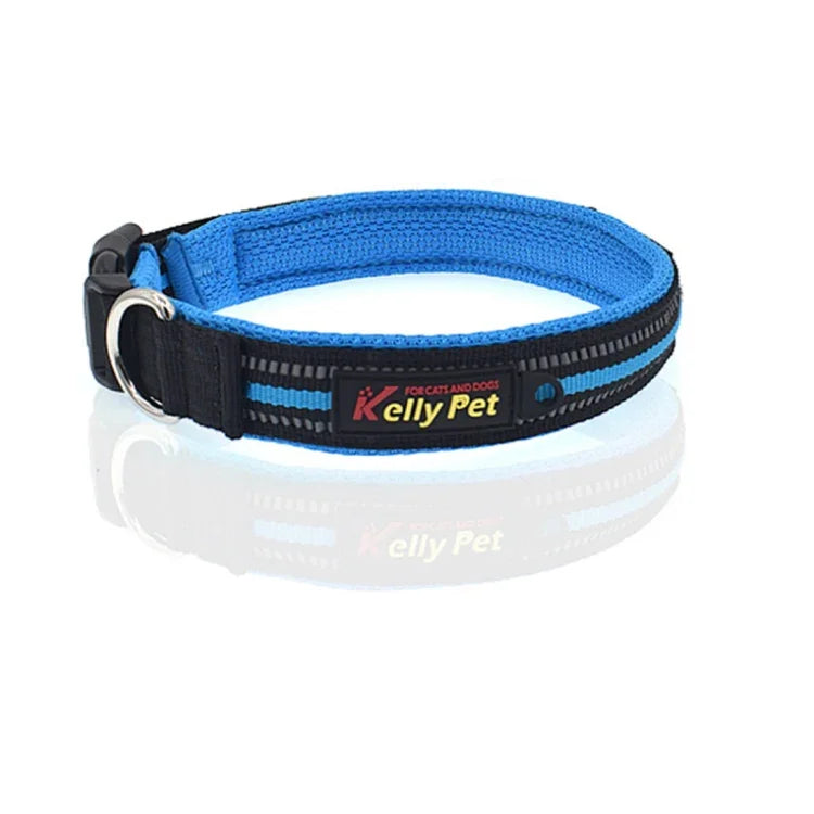 ペット犬用ポリエステル反射性通気性ペット首輪トラクションリード、サイズ: M、2.5*42*47cm、サイズ: M、2.5*42*47cm