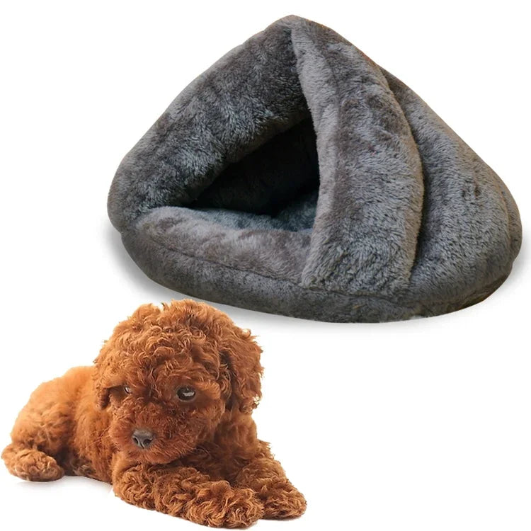 三角形猫用ケンネル暖かく厚手のモンゴル式ゲルペット犬猫用ハウス サイズ: M、40×40×30cm、サイズ: M
