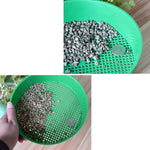 プラスチックメッシュふるい 土ふるい PEプラスチックネット ガーデニングツール用メガネ ガーデニング用品 ふるい直径：3 x 3.5mm プラスチックメッシュふるい