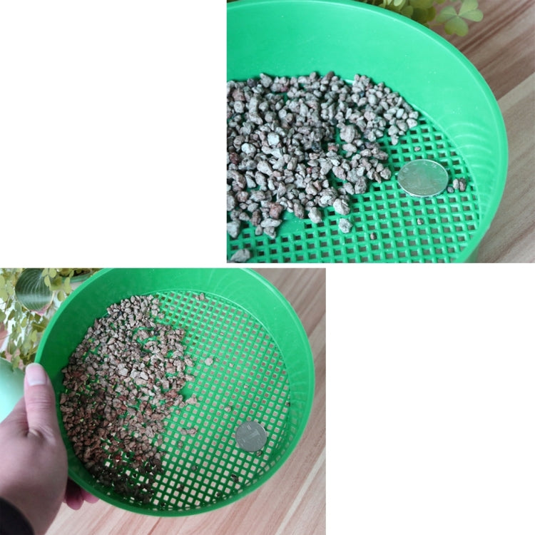 プラスチックメッシュふるい 土ふるい PEプラスチックネット ガーデニングツール用メガネ ガーデニング用品 ふるい直径：3 x 3.5mm プラスチックメッシュふるい