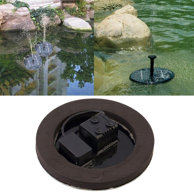 ソーラー電源 水ポンプ ガーデン噴水 浮遊パネル 給水池キット 滝用 水展示 公園プール装飾 噴水、直径：16cm、ソーラー電源水ポンプ