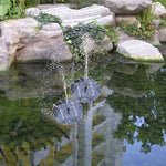 ソーラー電源 水ポンプ ガーデン噴水 浮遊パネル 給水池キット 滝用 水展示 公園プール装飾 噴水、直径：16cm、ソーラー電源水ポンプ