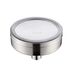 取り外し可能で洗える304ステンレス製丸型加圧トップスプレーシャワーヘッド、サイズ：118mm、パターンD