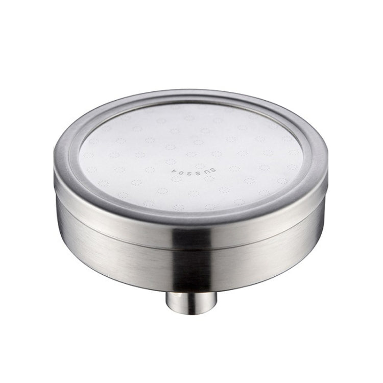 取り外し可能で洗える304ステンレス製丸型加圧トップスプレーシャワーヘッド、サイズ：118mm、パターンD