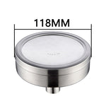 取り外し可能で洗える304ステンレス製丸型加圧トップスプレーシャワーヘッド、サイズ：118mm、パターンD