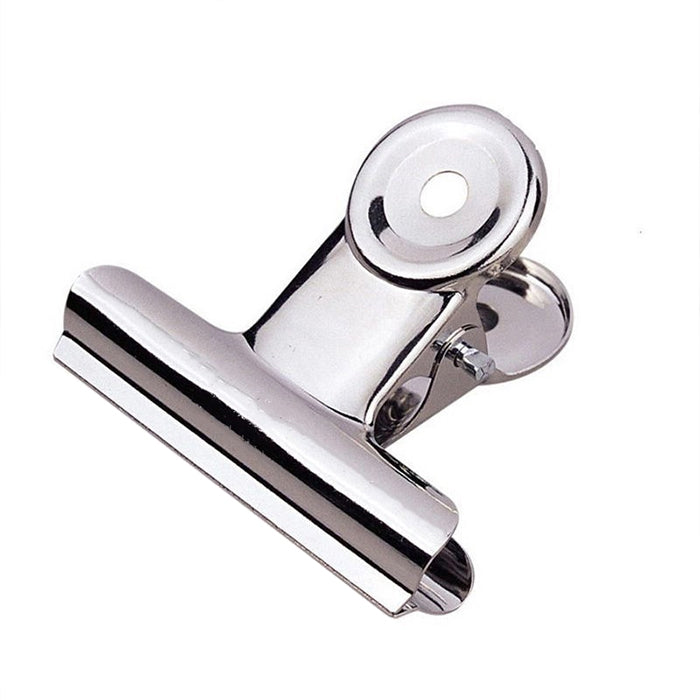 10個セット 63mm 銀色金属ステンレス製丸型クリップ メモ用紙クリップ オフィス用バインドクリップ, 10個 / 63mm