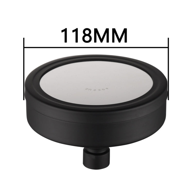 取り外し可能で洗える304ステンレス製丸型加圧トップスプレーシャワーヘッド、サイズ：118mm、パターンH