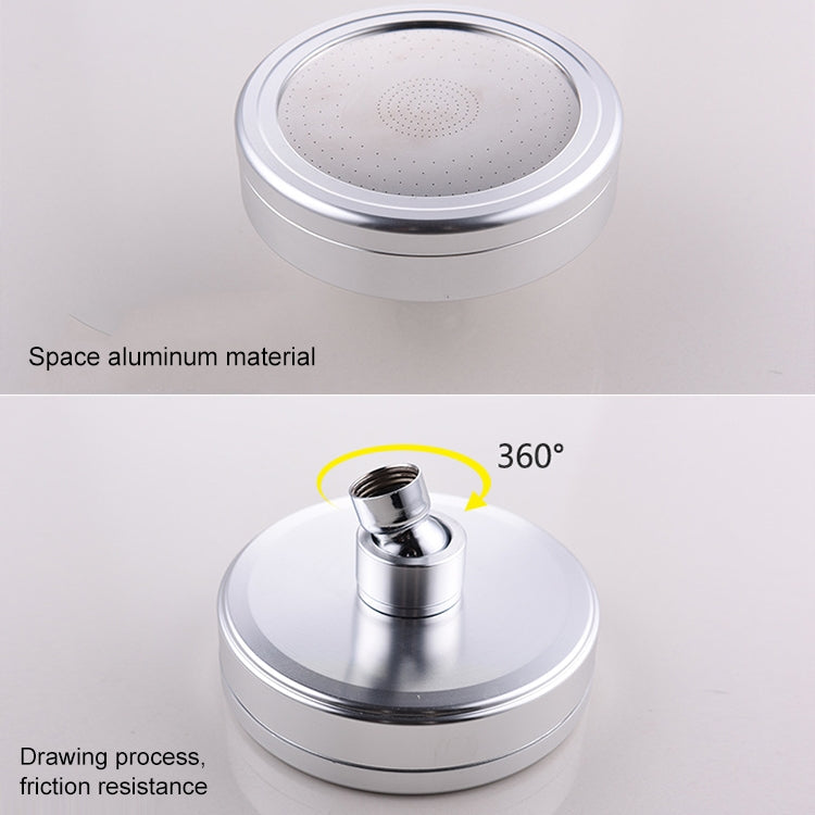 取り外し可能で洗える304ステンレス製丸型加圧トップスプレーシャワーヘッド、サイズ：118mm、パターンH