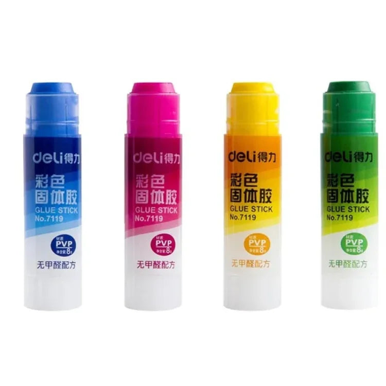 2個セット 学用品 固形のり 高粘度 無ホルムアルデヒド 固形のり, ランダムカラー配送, 7119