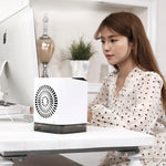 ミニデスクトップ冷却ファン 加湿器 エアコンファン 保湿スプレーファン、リモコンなし