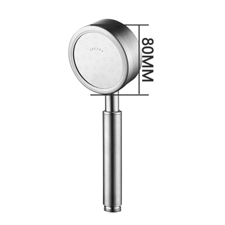 取り外し可能で洗える304ステンレス製丸型加圧ハンドシャワーヘッド、サイズ：80mm、パターンF