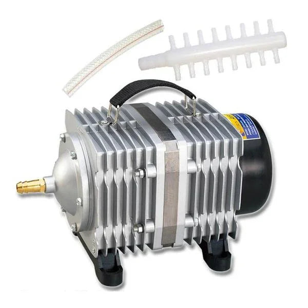 ACO-018A 520W 200L/分 電磁式エアポンプコンプレッサー 海産物水槽用 酸素供給エアフロースプリッター、USプラグ、ACO-018A