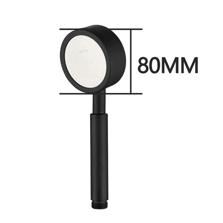 取り外し可能で洗える304ステンレス製丸型加圧ハンドシャワーヘッド、サイズ：80mm、パターンK