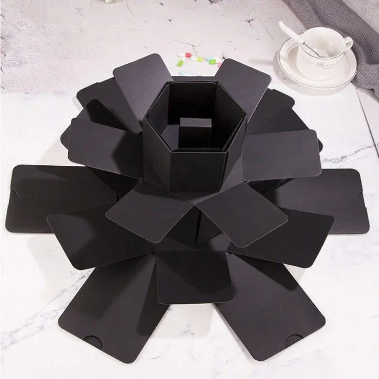 サプライズ 六角形 ブルーミング DIY 手作りアルバム クリエイティブフォトボックス 星型ギフトボックス、手作りアルバム