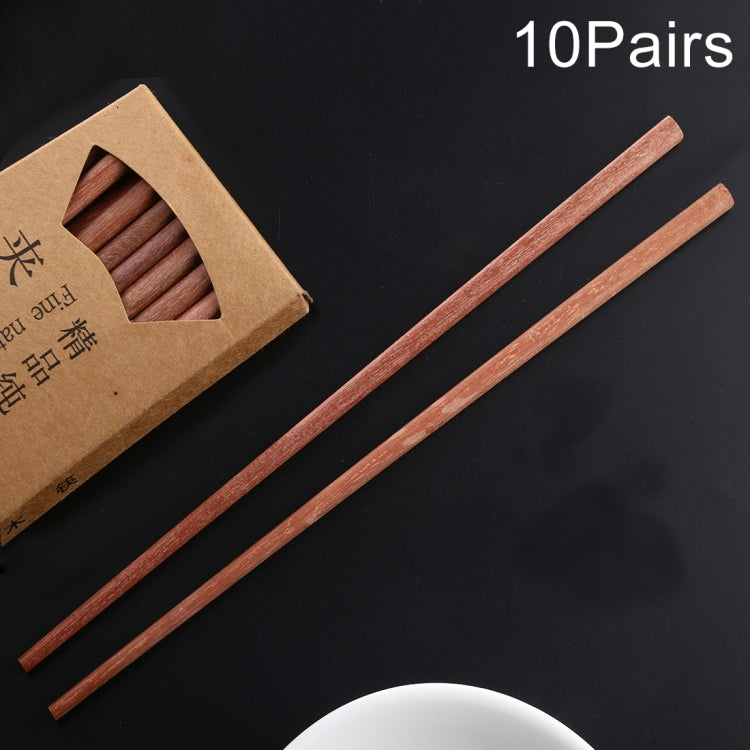 天然赤檀木製滑り止め箸 10膳セット