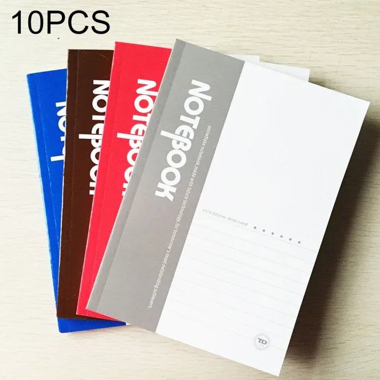 10冊入り 40ページ A5 ソフトカバーダイアリーノート オフィス用品、ランダムカラー配送、40ページ