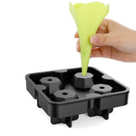 新しい4穴ダイヤモンド形状3Dアイスキューブモールドメーカー バー パーティー用シリコントレイ チョコレートモールド キッチンツール、ダイヤモンド形状