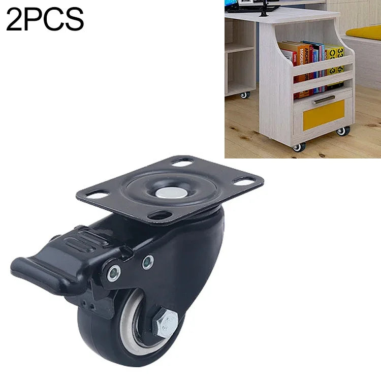 2個入り 2インチ 家具キャビネット コーヒーテーブル 静音ユニバーサルブレーキホイール、2インチユニバーサルブレーキホイール