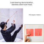 10pcs PVC + Stainless Steel Thick Plum Shape Seamless Adhesive Hook Waterproof Transparent Strong Stick Hook Kitchen Wall Mount, Thick
