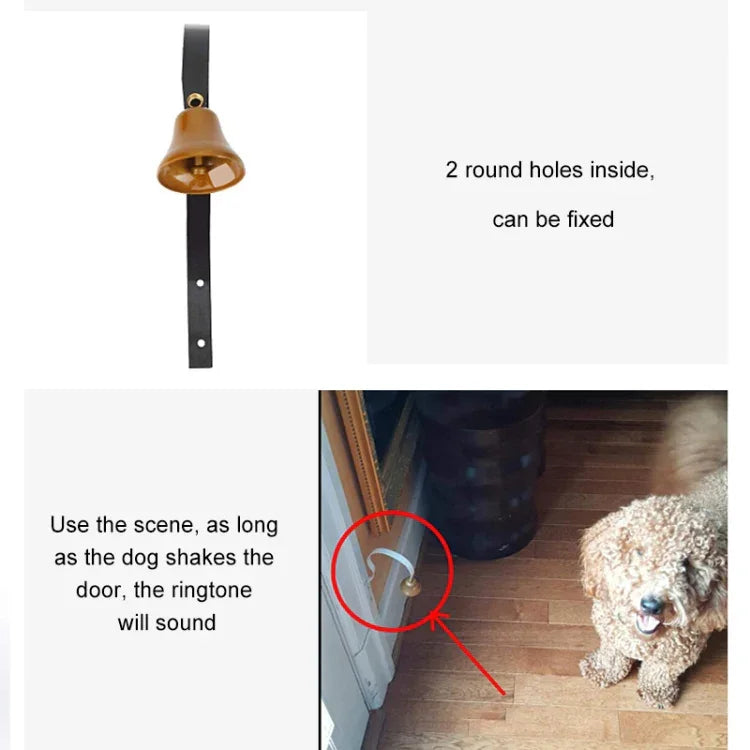 レトロクリスマスベル メタル壁掛けベル ペット犬トレーニング用ドアベル ホームデコレーション