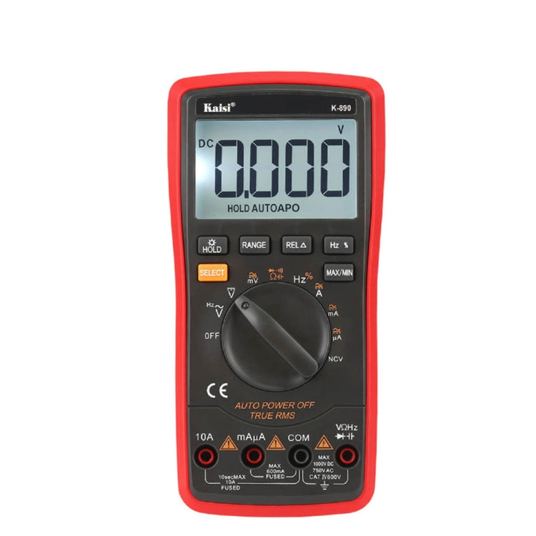 Kaisi K-890 プロフェッショナル LCD デジタルマルチメーター 電気用ハンドヘルドデジタルマルチメーターテスター