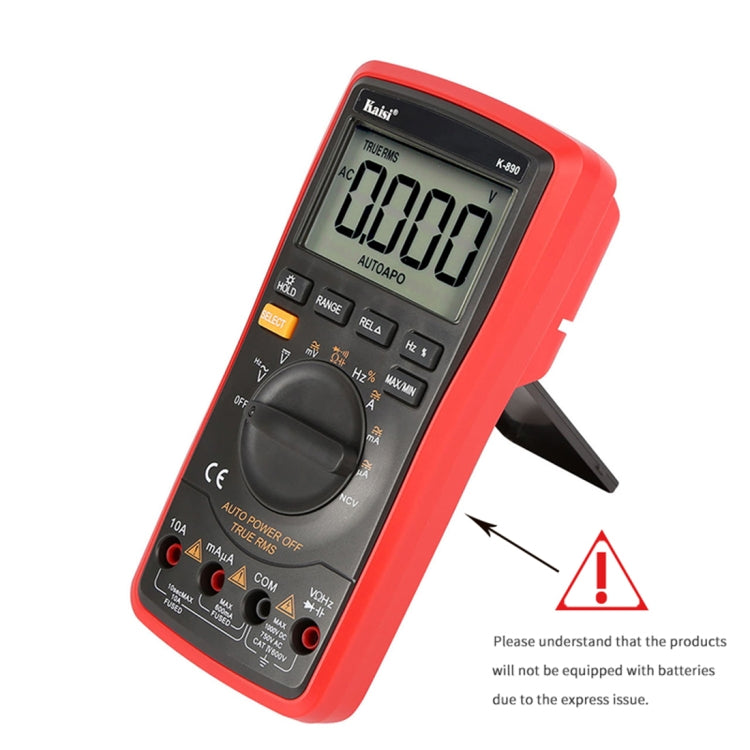 Kaisi K-890 プロフェッショナル LCD デジタルマルチメーター 電気用ハンドヘルドデジタルマルチメーターテスター