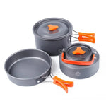 Hewolf 1692 アウトドアキャンプ食器鍋調理器具セット 2-3人用、HW-K1692 2-3人用