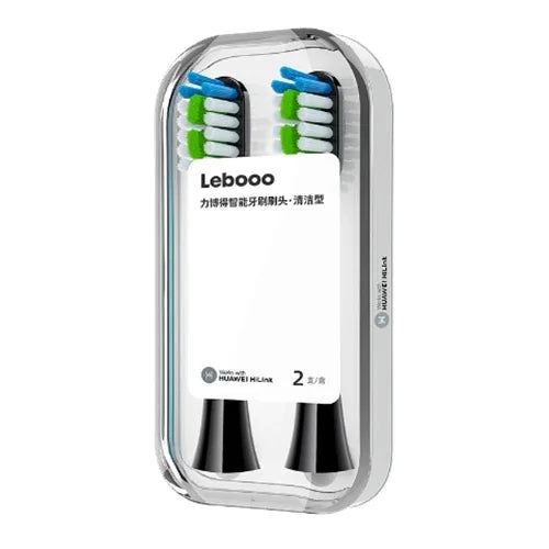 HUAWEI Lebooo LBS-T053A 2個セットスマート歯ブラシヘッド（HCB0001用）、LBS-T053A歯ブラシヘッド（ブラック）、LBS-T053A歯ブラシヘッド（ホワイト）