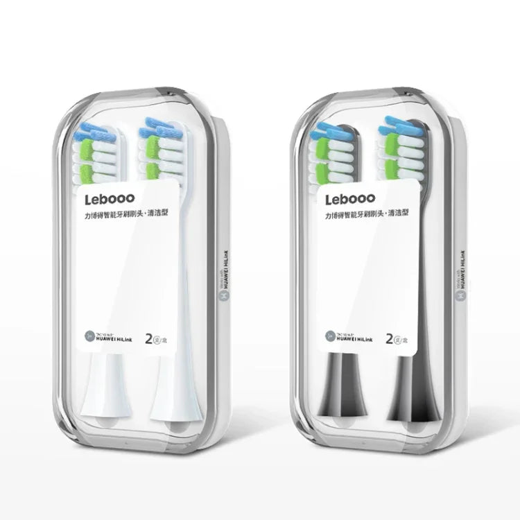 HUAWEI Lebooo LBS-T053A 2個セットスマート歯ブラシヘッド（HCB0001用）、LBS-T053A歯ブラシヘッド（ブラック）、LBS-T053A歯ブラシヘッド（ホワイト）