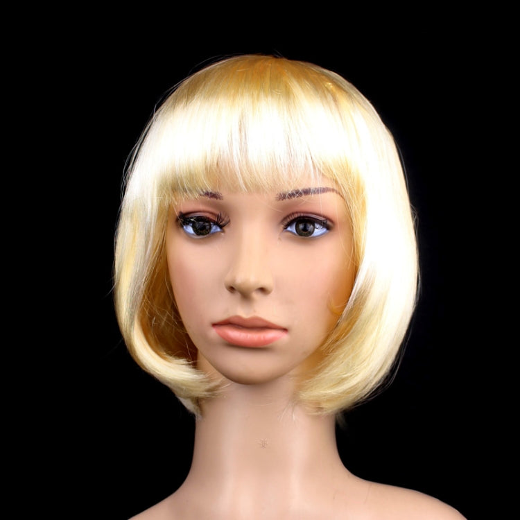 パーティーコスプレヘッドウェアストレートショートPETウィッグ女性用（ラベンダー）