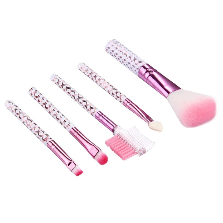 5in1 ピンクストライプ柄 プロフェッショナルメイクツールキット