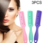 3個セット ヘアツール 両面ナイフ ヘアコーム 前髪トリマー 薄毛用器具 ヘアクリッパー、ランダムカラー配送、10個ランダムカラー配送