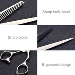 ファッション耐久性鋭い理美容用ヘアカットはさみ/シザーズ バーバー用薄毛用歯はさみ（シルバー薄毛はさみ）、薄毛はさみ