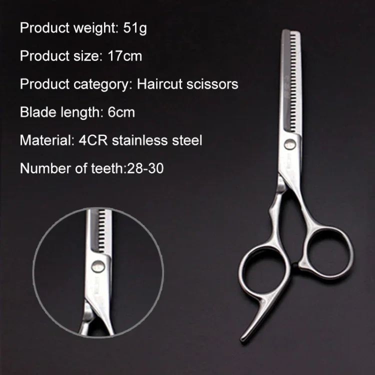ファッション耐久性鋭い理美容用ヘアカットはさみ/シザーズ バーバー用薄毛用歯はさみ（シルバー薄毛はさみ）、薄毛はさみ
