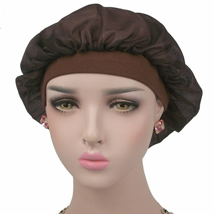 ココナッツナイトキャップ エアコンキャップ ロングヘアキャップ ワイドバンド サテンボンネット