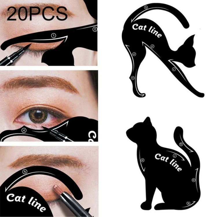 20個 / 10セット レディース キャットライン アイメイクアップツールモデル