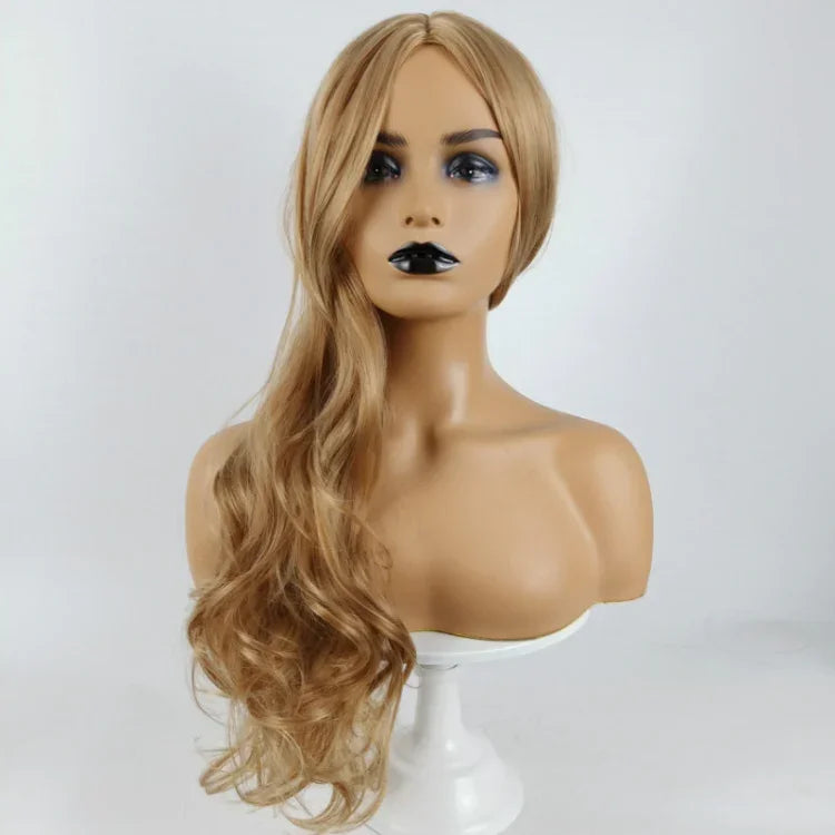 Gradient Color Long Curly Hair Wig Headgear for Women