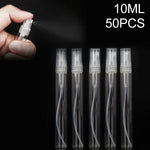 50個 香水ボトル スプレーボトル 香水ボトル 空ボトル、容量:10ML（透明）、10ML（透明）