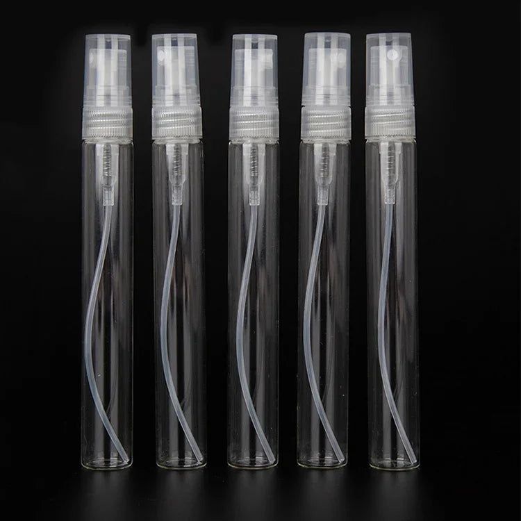 50個 香水ボトル スプレーボトル 香水ボトル 空ボトル、容量:10ML（透明）、10ML（透明）