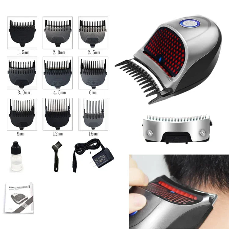 HJ-2018 メンズ電動シェーバーフェーダー 自助式ヘアクリッパー 交換用カッターヘッド付き 標準版 CNプラグ 交換用カッターヘッド付き