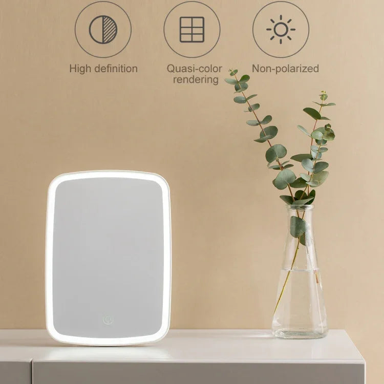 オリジナル Xiaomi Youpin jordan&judy 片面スクエア デスクトップ LED コスメティックミラー、単色スタイル