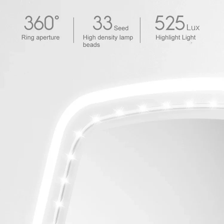 オリジナル Xiaomi Youpin jordan&judy 片面スクエア デスクトップ LED コスメティックミラー、単色スタイル