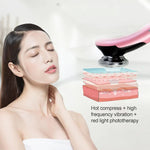 BLK-D818 フェイシャル美容機器 ホット＆コールドカラースキンリジュビネーション機器 EMSマイクロカレント美容導入器, BLK-D818（ピンク）, BLK-D818（ホワイト）