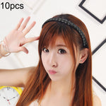 10個セット ウィッグツイストブレイドジュエリーヘッドバンド ヘアバックル（ライトイエロー）