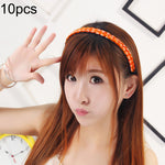 10個セット ウィッグツイストブレイドジュエリーヘッドバンド ヘアバックル（ライトイエロー）
