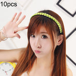 10個セット ウィッグツイストブレイドジュエリーヘッドバンド ヘアバックル（ライトイエロー）