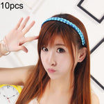 10個セット ウィッグツイストブレイドジュエリーヘッドバンド ヘアバックル（ライトイエロー）